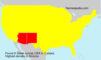 Surname Gidak in USA