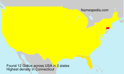 Surname Gidius in USA