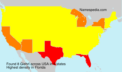 Surname Giehrl in USA