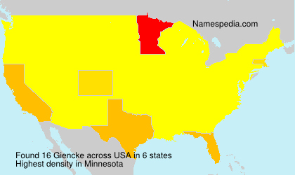 Surname Giencke in USA