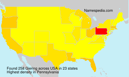 Surname Giering in USA