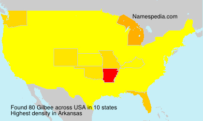 Surname Gilbee in USA