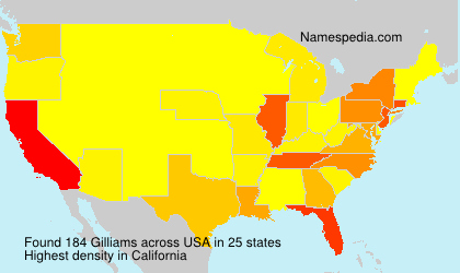 Surname Gilliams in USA