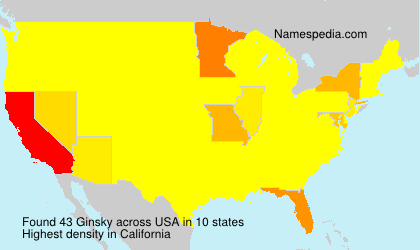 Surname Ginsky in USA