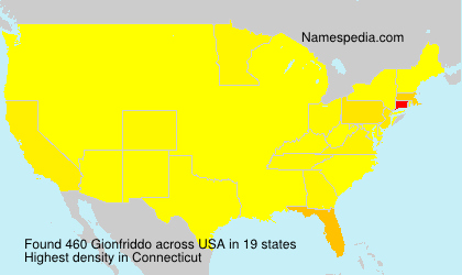 Surname Gionfriddo in USA