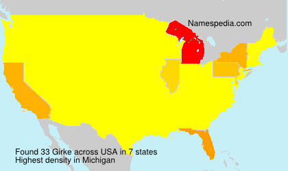 Surname Girke in USA