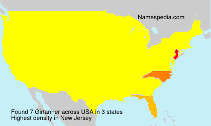 Surname Girtanner in USA