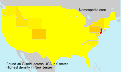 Surname Gisoldi in USA