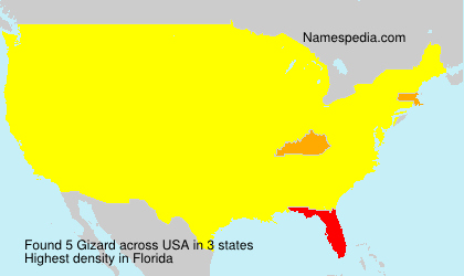 Surname Gizard in USA