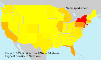 Surname Gizzi in USA