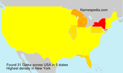 Surname Gjeka in USA