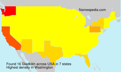Surname Gladkikh in USA