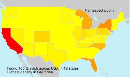 Surname Glavich in USA