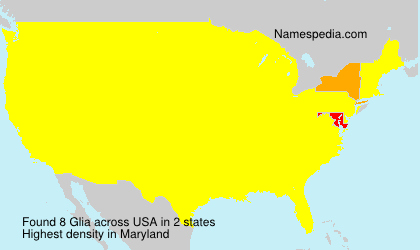 Surname Glia in USA