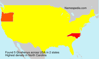 Surname Glushenya in USA