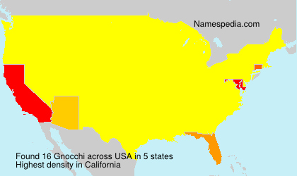 Surname Gnocchi in USA