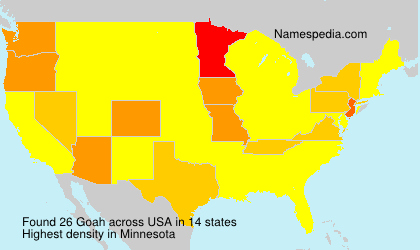 Surname Goah in USA