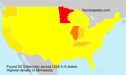 Surname Gobernatz in USA