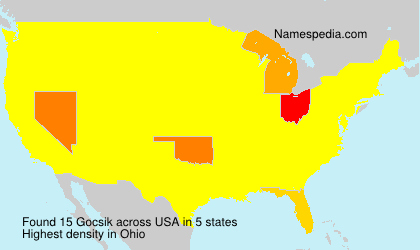 Surname Gocsik in USA