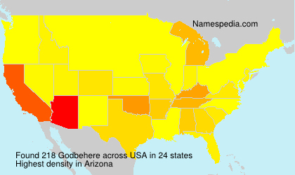 Surname Godbehere in USA