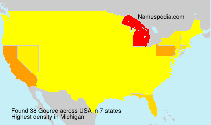 Surname Goeree in USA