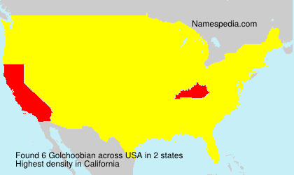 Surname Golchoobian in USA