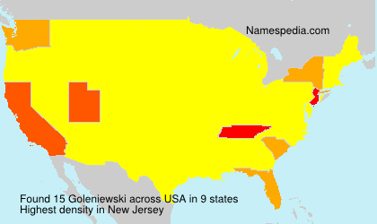 Surname Goleniewski in USA