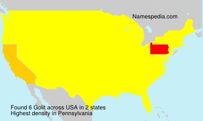 Surname Golit in USA