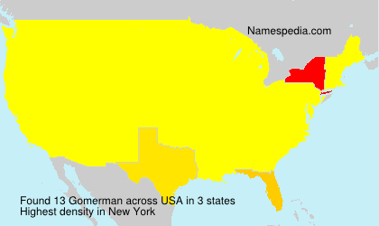 Surname Gomerman in USA