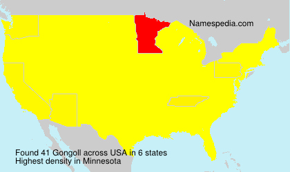 Surname Gongoll in USA