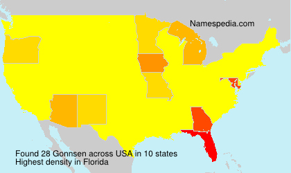 Surname Gonnsen in USA