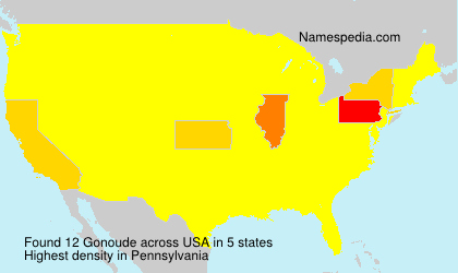 Surname Gonoude in USA