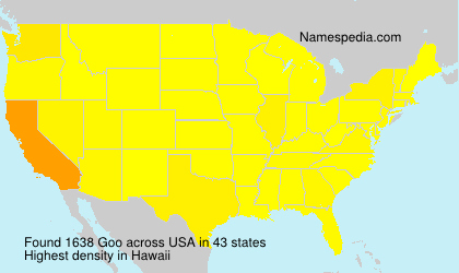 Surname Goo in USA