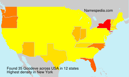 Surname Goodeve in USA