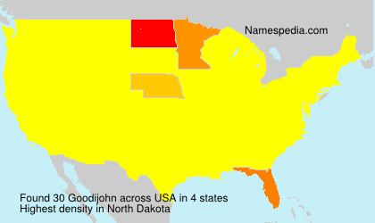 Surname Goodijohn in USA