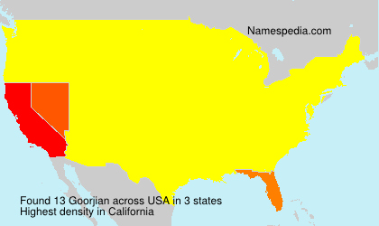 Surname Goorjian in USA