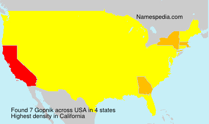 Surname Gopnik in USA