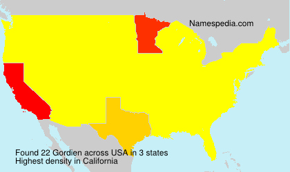 Surname Gordien in USA