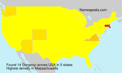 Surname Gorgenyi in USA