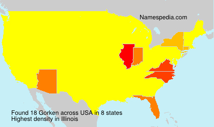 Surname Gorken in USA