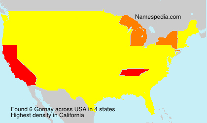 Surname Gornay in USA