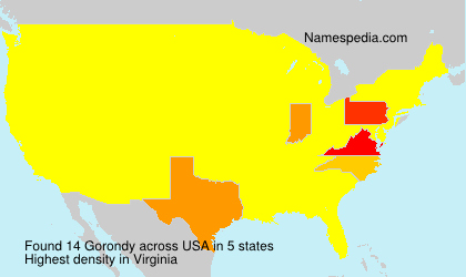 Surname Gorondy in USA