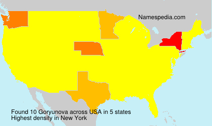 Surname Goryunova in USA