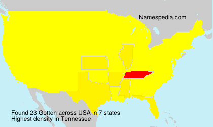 Surname Gotten in USA