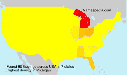 Surname Goyings in USA