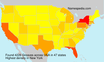 Surname Greaves in USA