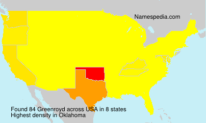 Surname Greenroyd in USA