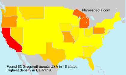 Surname Gregoroff in USA