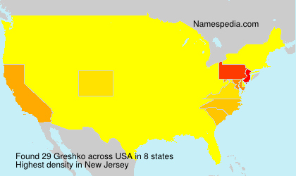 Surname Greshko in USA