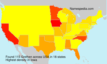 Surname Grethen in USA
